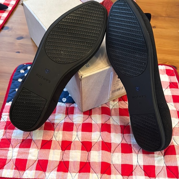 Rothy's Black Flats with Floral Accent - Picture 4 of 5